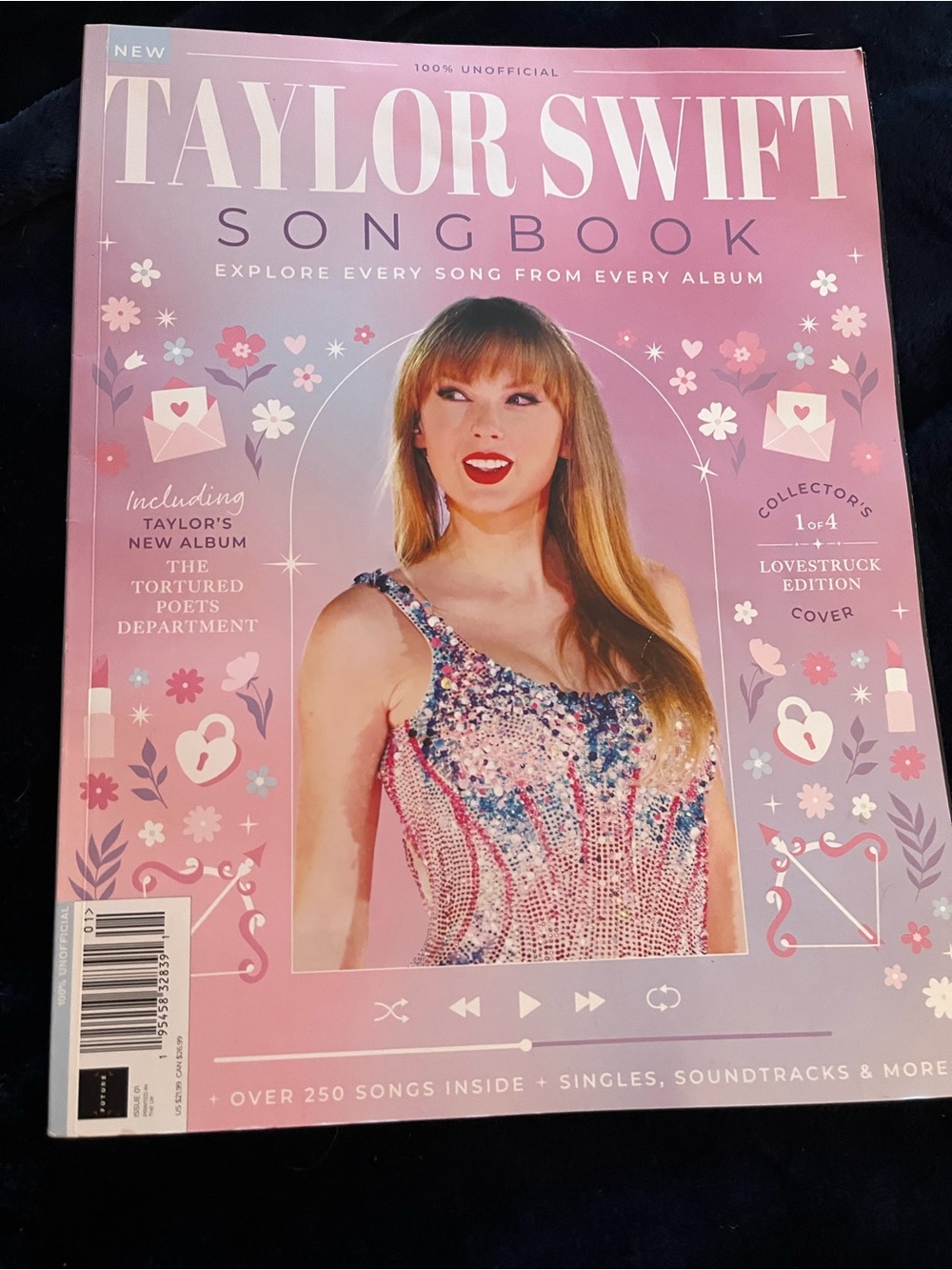 Taylor Swift Pink Floral Songbook Collector Cover